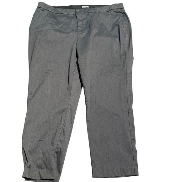 Catherines The Universal Pant, Charcoal Gray Stretch Dress Pants, Plus Size 30W - Picture 2 of 5